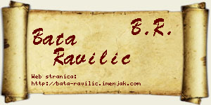 Bata Ravilić vizit kartica
